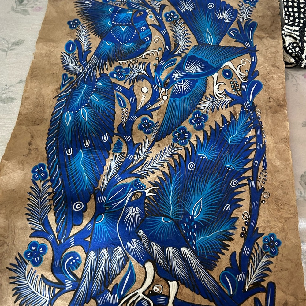 Vibrant Blue Bird Art Print
